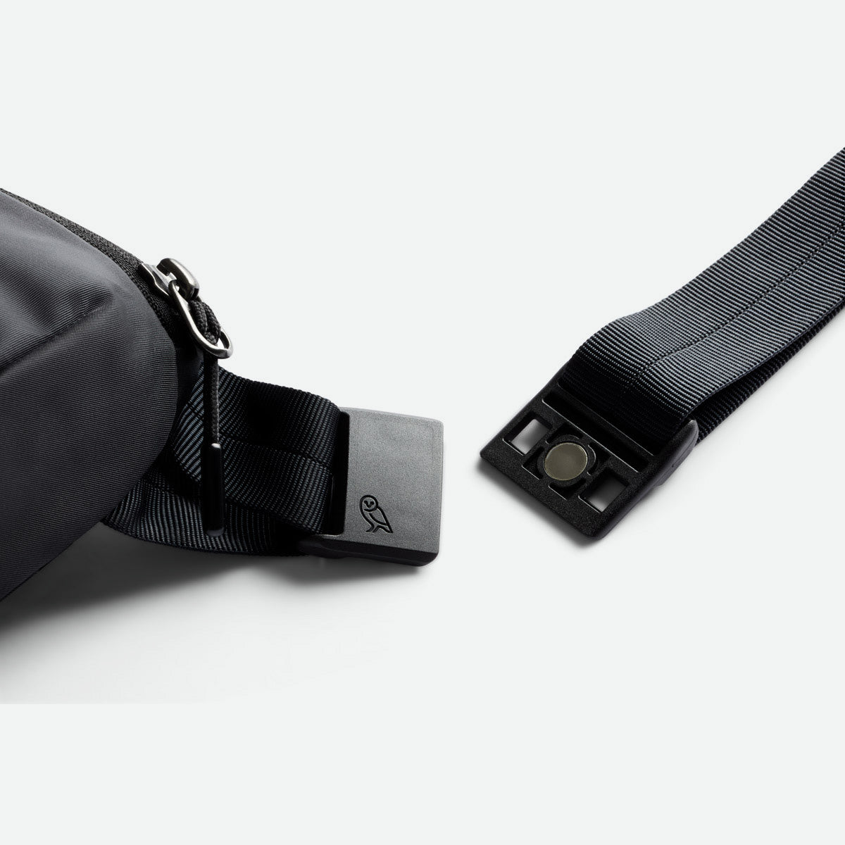 Bellroy Laneway Belt Bag Ink (Leather Free) magnetisk spænde på skulderstrop