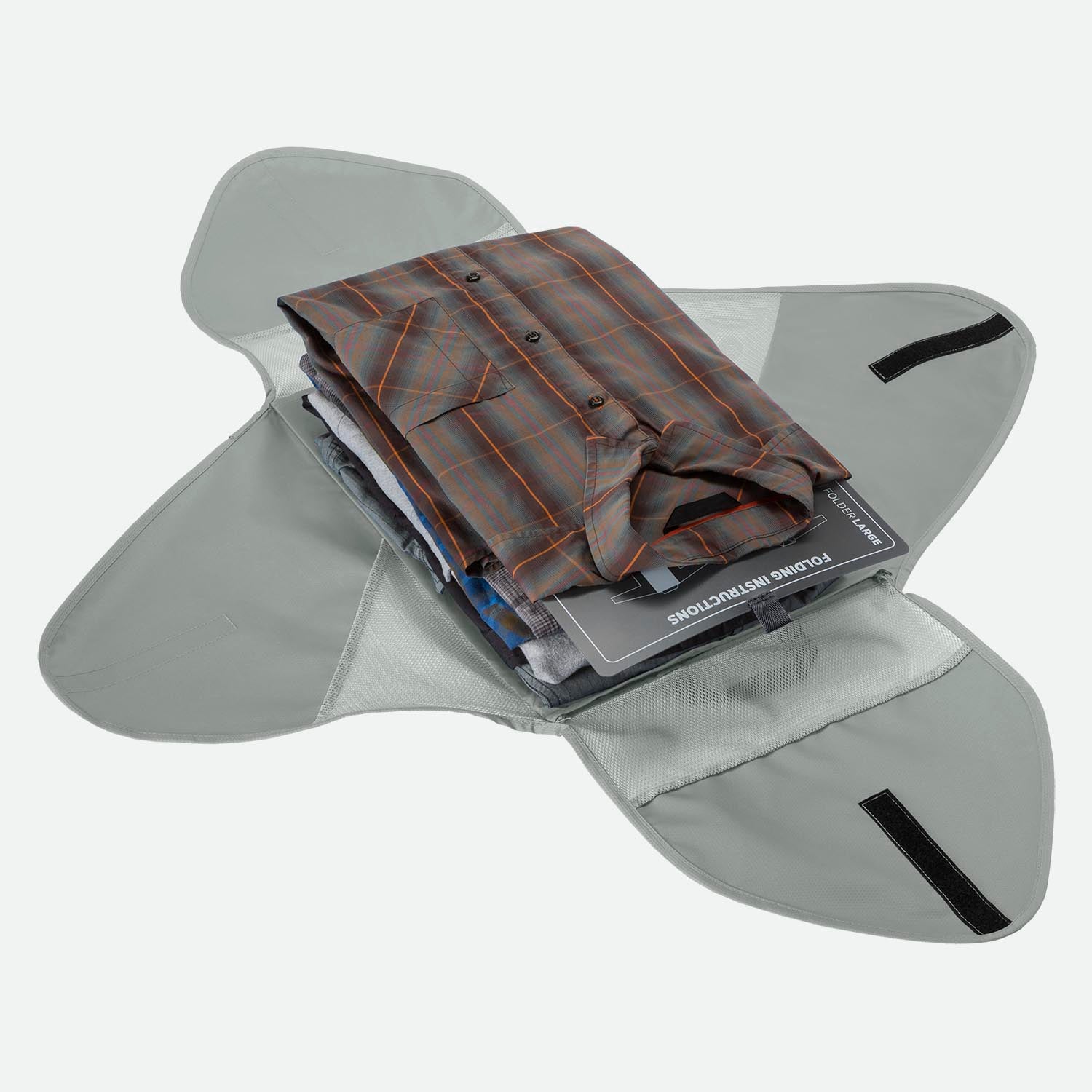 Eagle Creek Pack-It™ Starter Set Storm Grey - Garment Folder L - pakket med foldet tøj