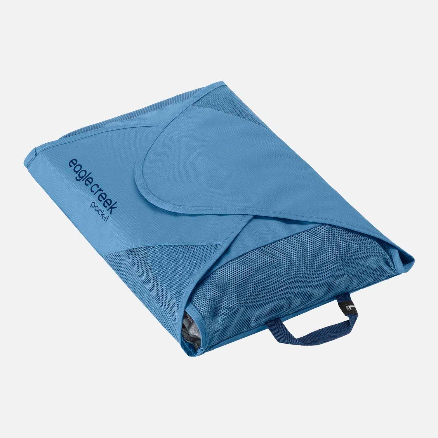 Eagle Creek Pack-It™ Reveal Garment Folder L Blue Dawn - pakket med foldet tøj og lukket til