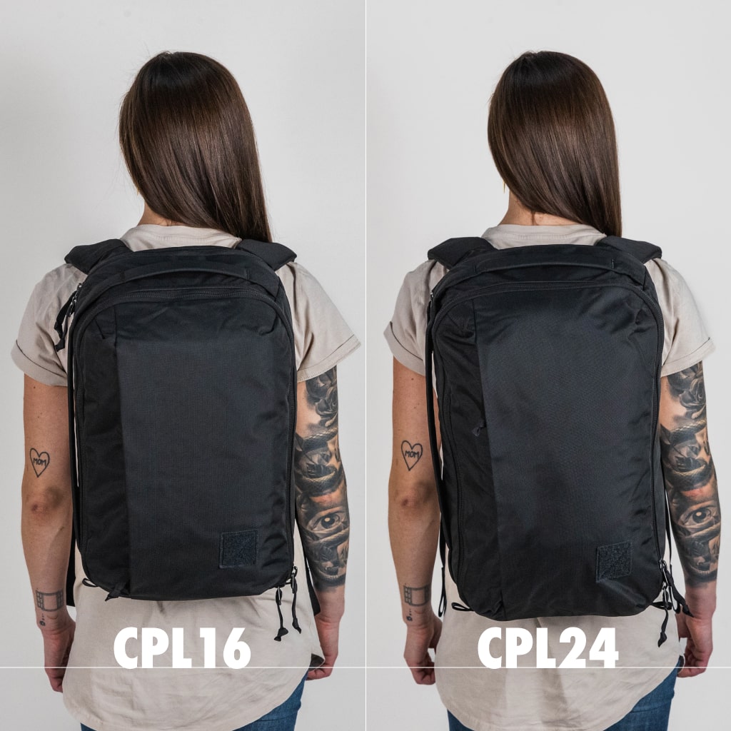 Evergoods Civic Panel Loader 16L (CPL16) Solution Dyed Black - sammenligning med CPL24