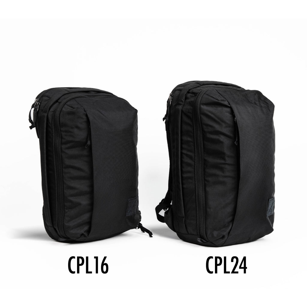 Evergoods Civic Panel Loader 16L (CPL16) Solution Dyed Black - sammenligning med CPL24