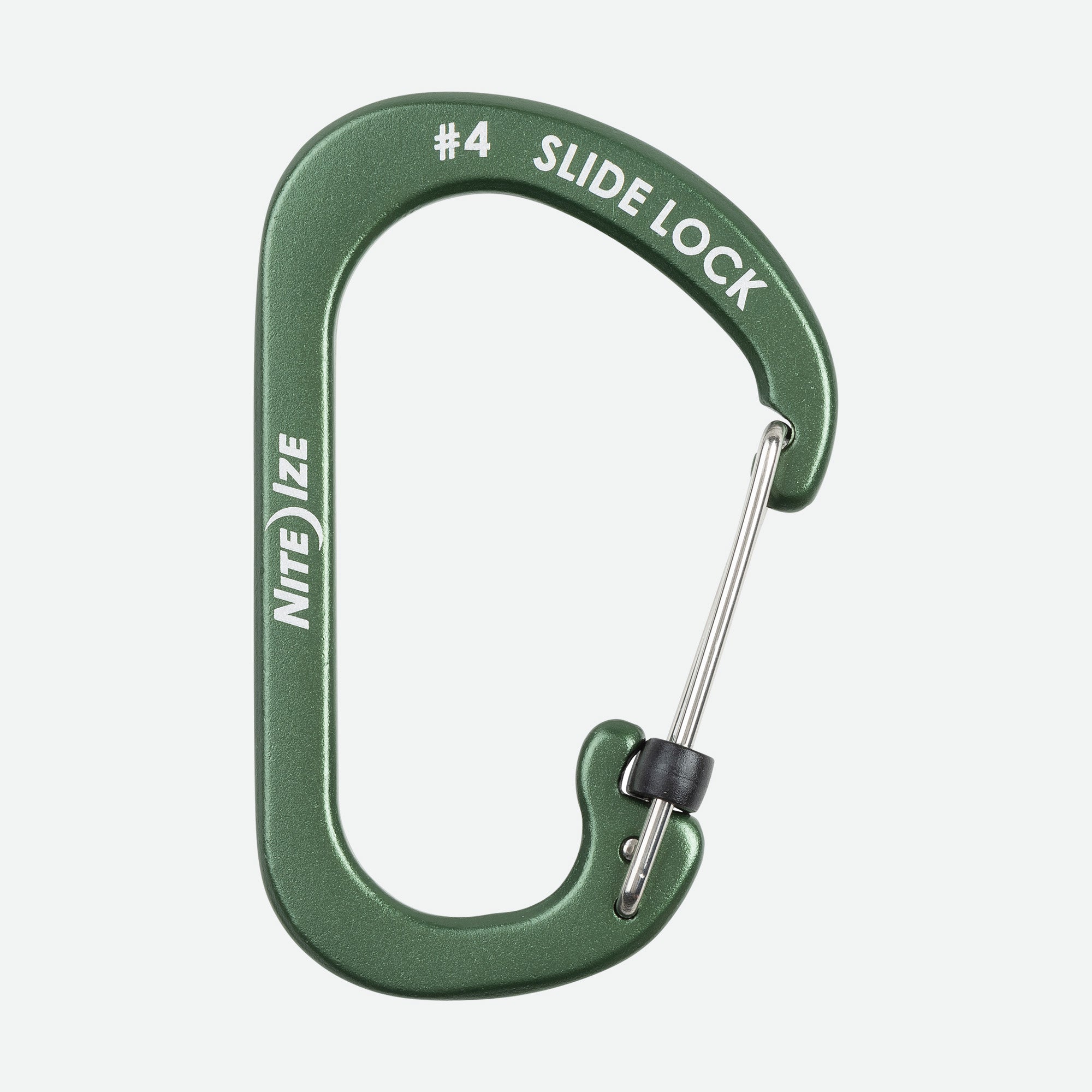 Nite Ize SlideLock Carabiner Aluminum #4 Olive cover