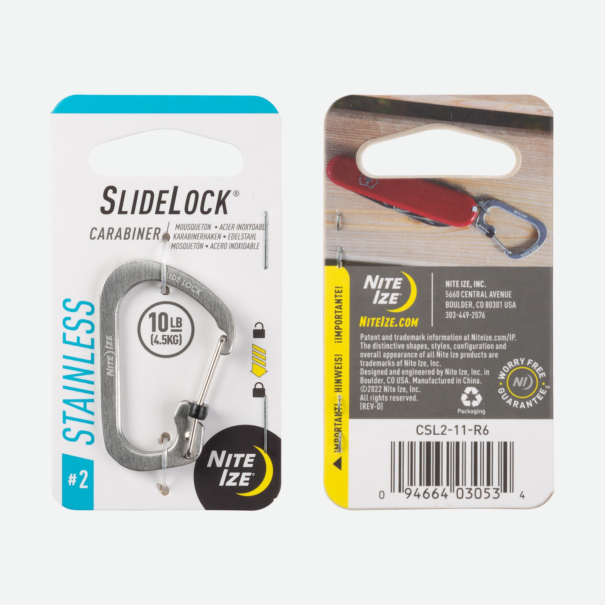 Nite Ize SlideLock® Carabiner Stainless Steel #2